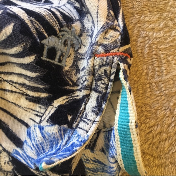 Caribbean Joe blue and white pineapple Mens button down Size 2X - Picture 5 of 7